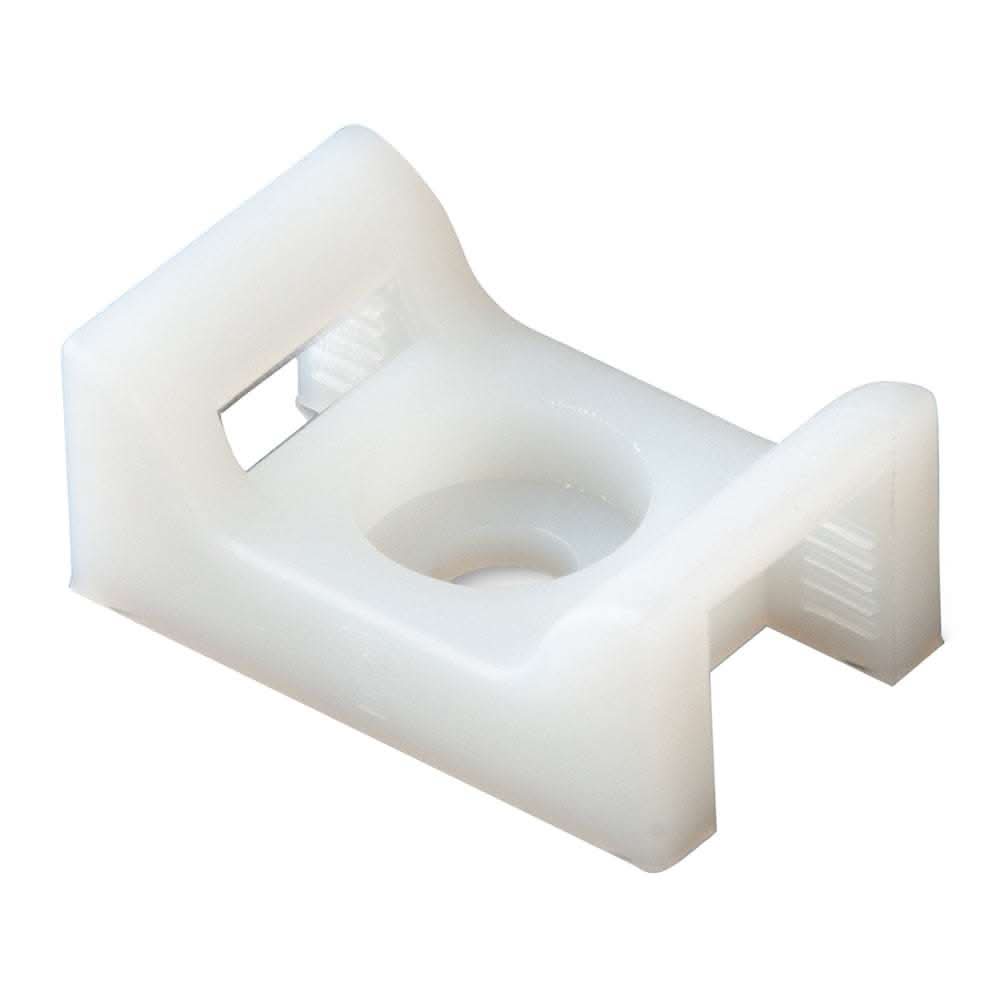 Ancor natural cable tie mount with #10 screw hole for secure cable management