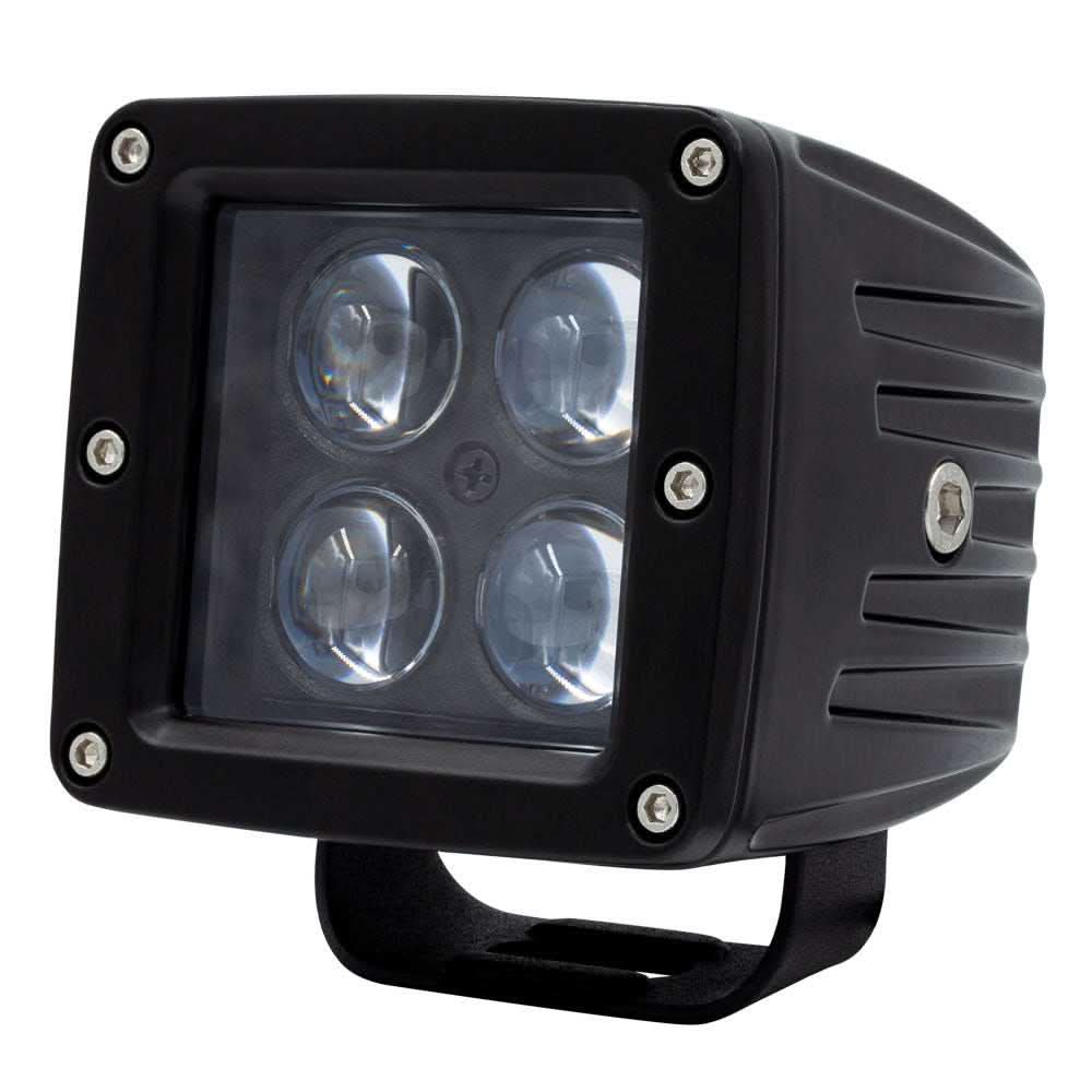 HEISE 3" 4 LED Cube Light black die-cast aluminum housing spot beam 6000K IP67 rated