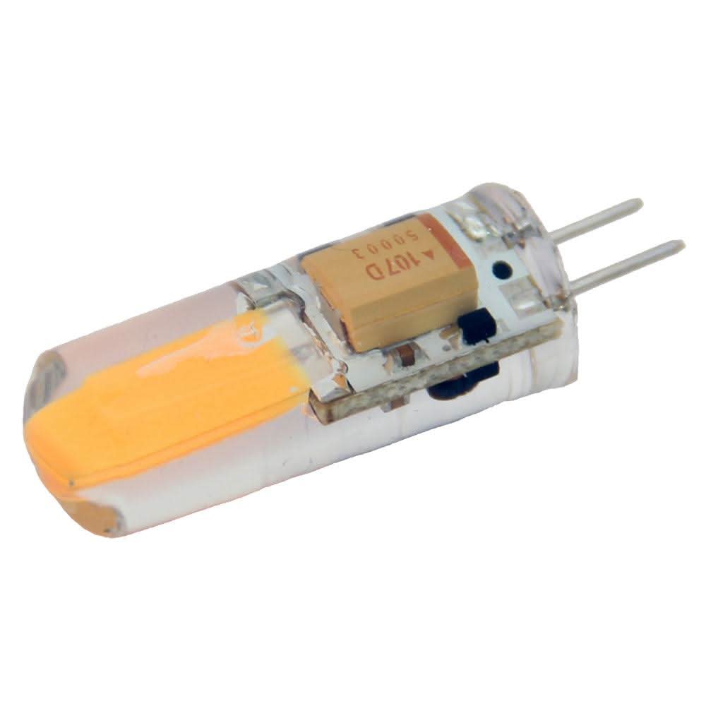 Lunasea Warm White G4 LED bulb 2W 10-30VDC bottom pin silicon encapsulated light