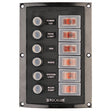 Sea-Dog Splash Guard Circuit Breaker Panel - 6 Circuit - 424806-1
