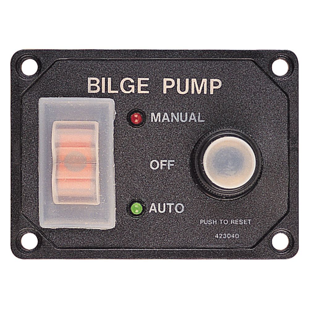 Sea-Dog Splash Guard Bilge Pump Panel with circuit breaker and manual/auto switch