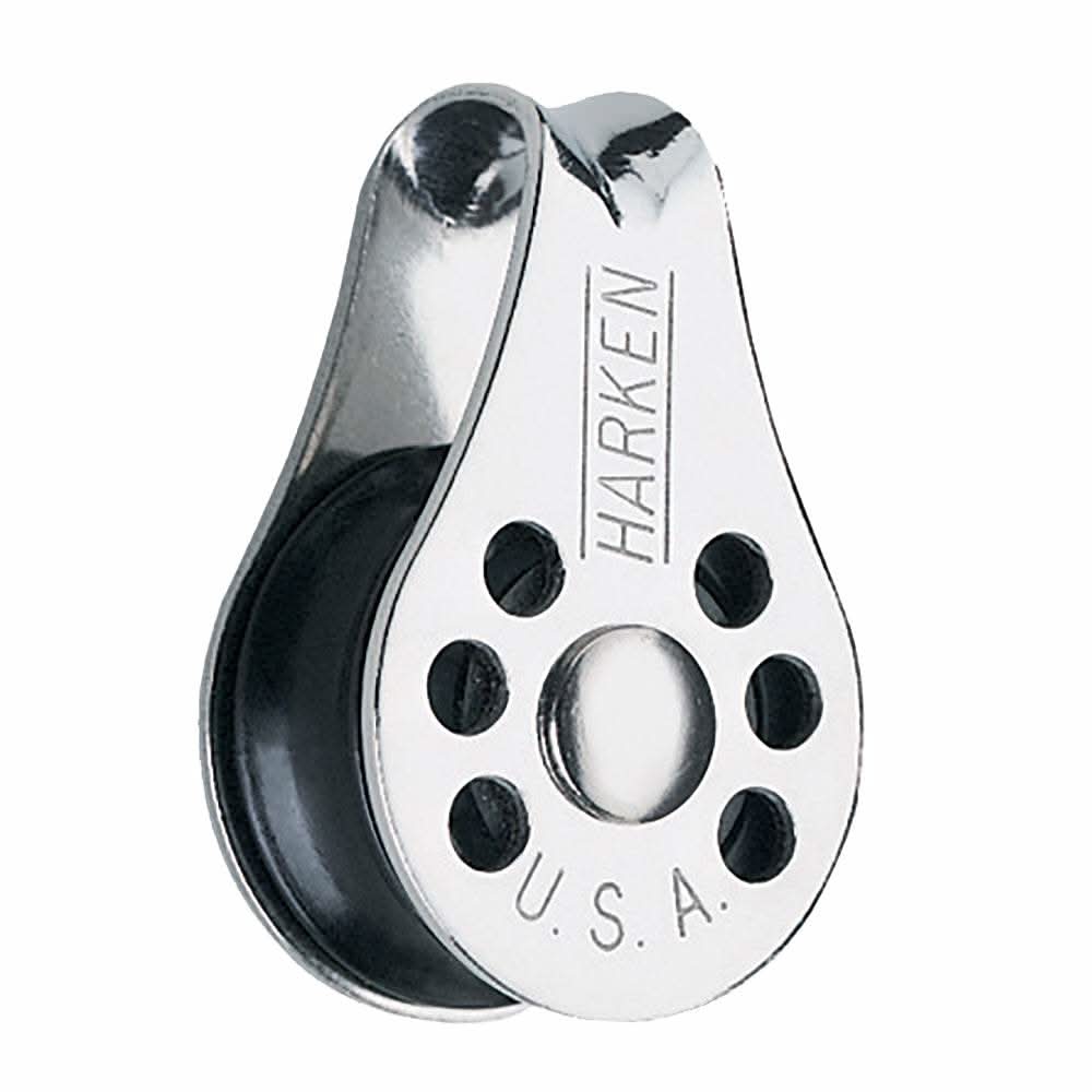 Harken 22mm Micro Block compact stainless steel sailing pulley with low-friction sheave