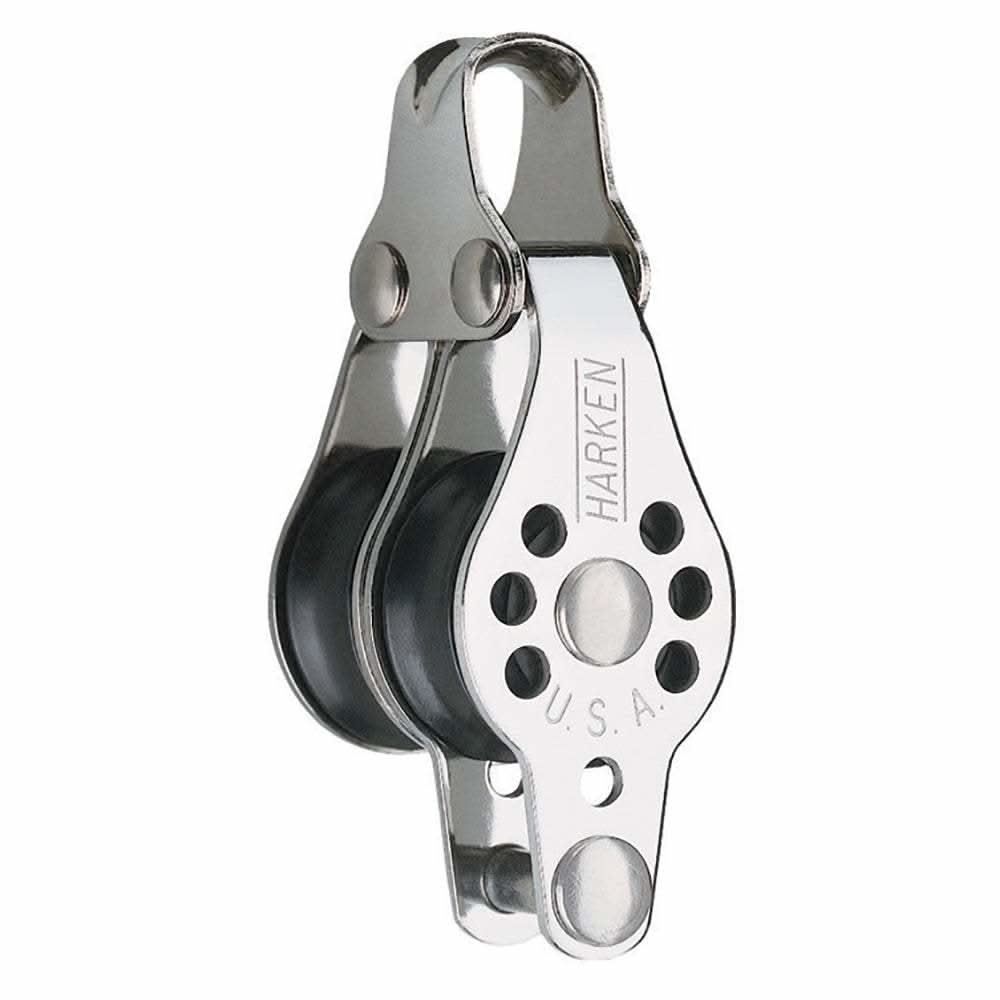 Harken 22mm double micro block with becket compact lightweight sailing pulley block