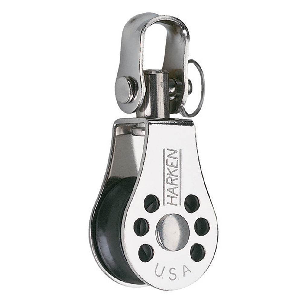Harken 22mm swivel micro block with low-friction sheave and lightweight stainless steel design