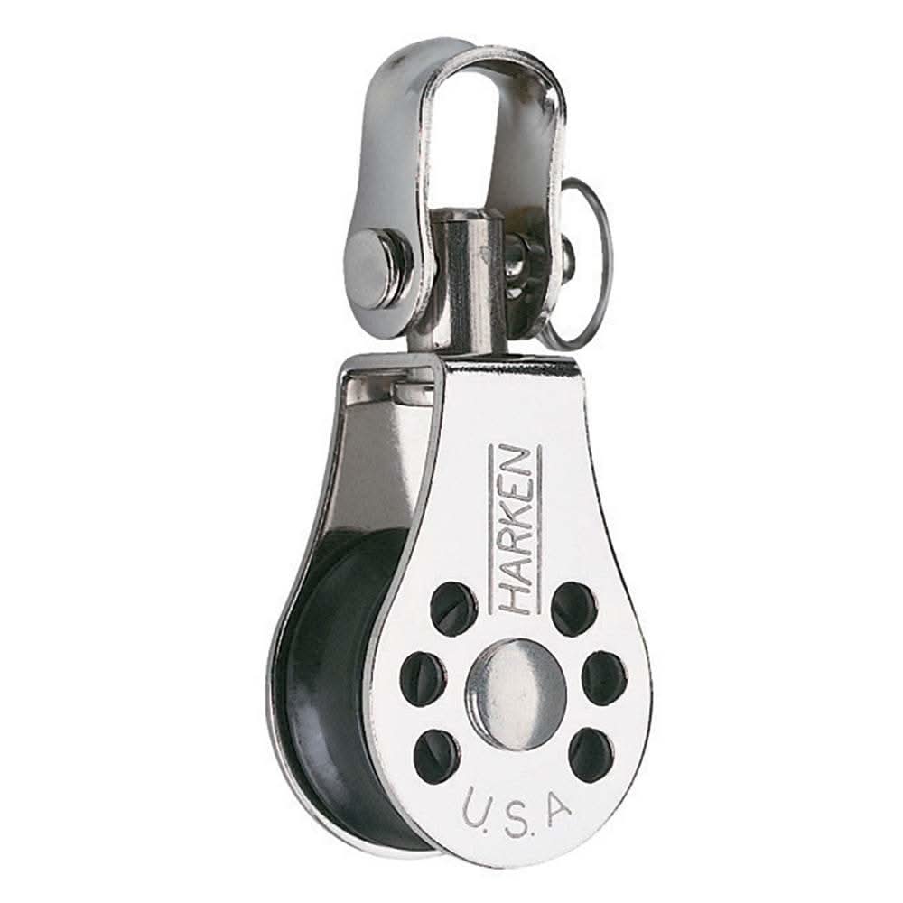Harken 22mm swivel micro block with low-friction sheave and lightweight stainless steel design