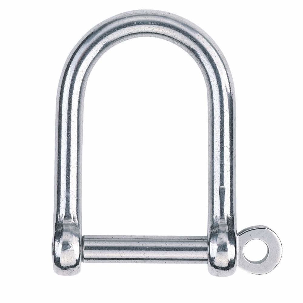 Harken 5mm large open stainless steel shackle with screw pin and polished finish
