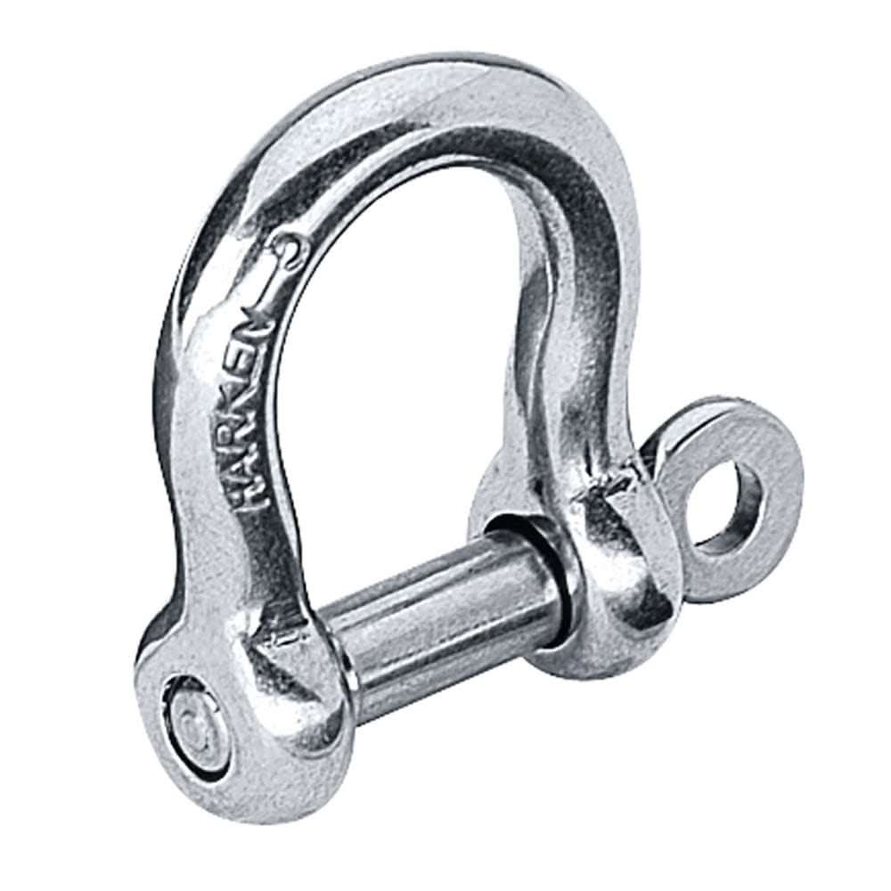 Harken 4mm shallow bow shackle forged stainless steel polished screw pin