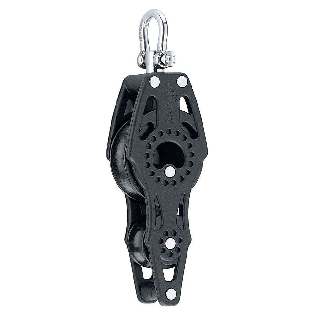 Harken 40mm Carbo Air fiddle block with swivel and becket, lightweight and durable sailing hardware
