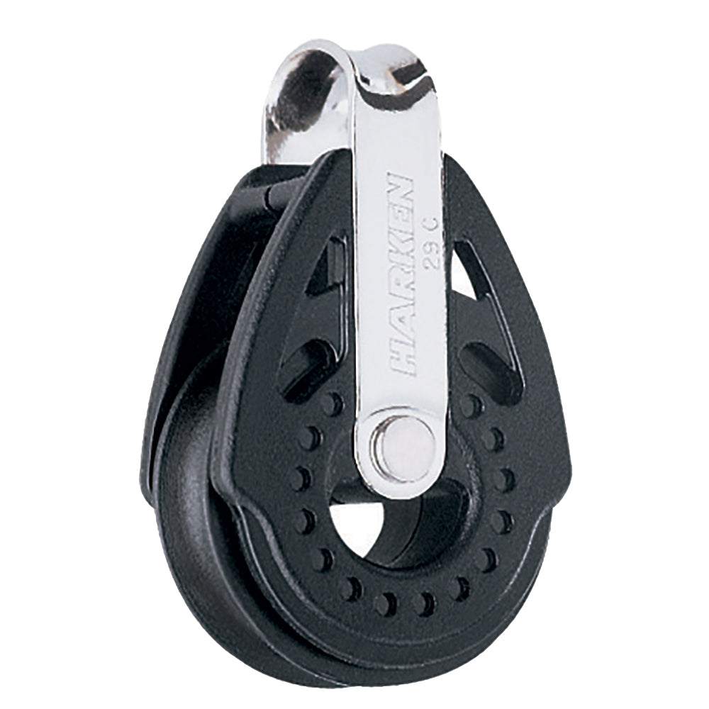 Harken 29mm Carbo Air Block black lightweight pulley with metal shackle and high load capacity