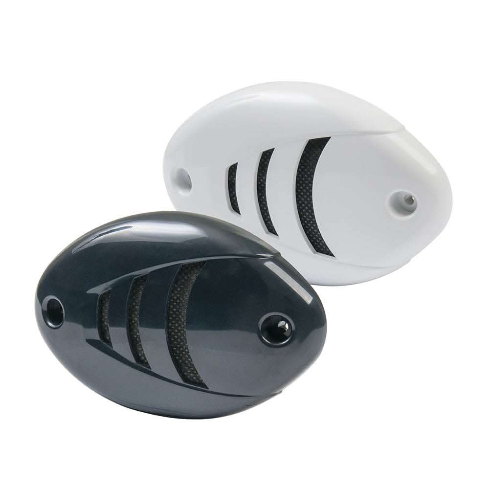 Marinco 12V drop-in low profile marine horn with black and white water-resistant grills