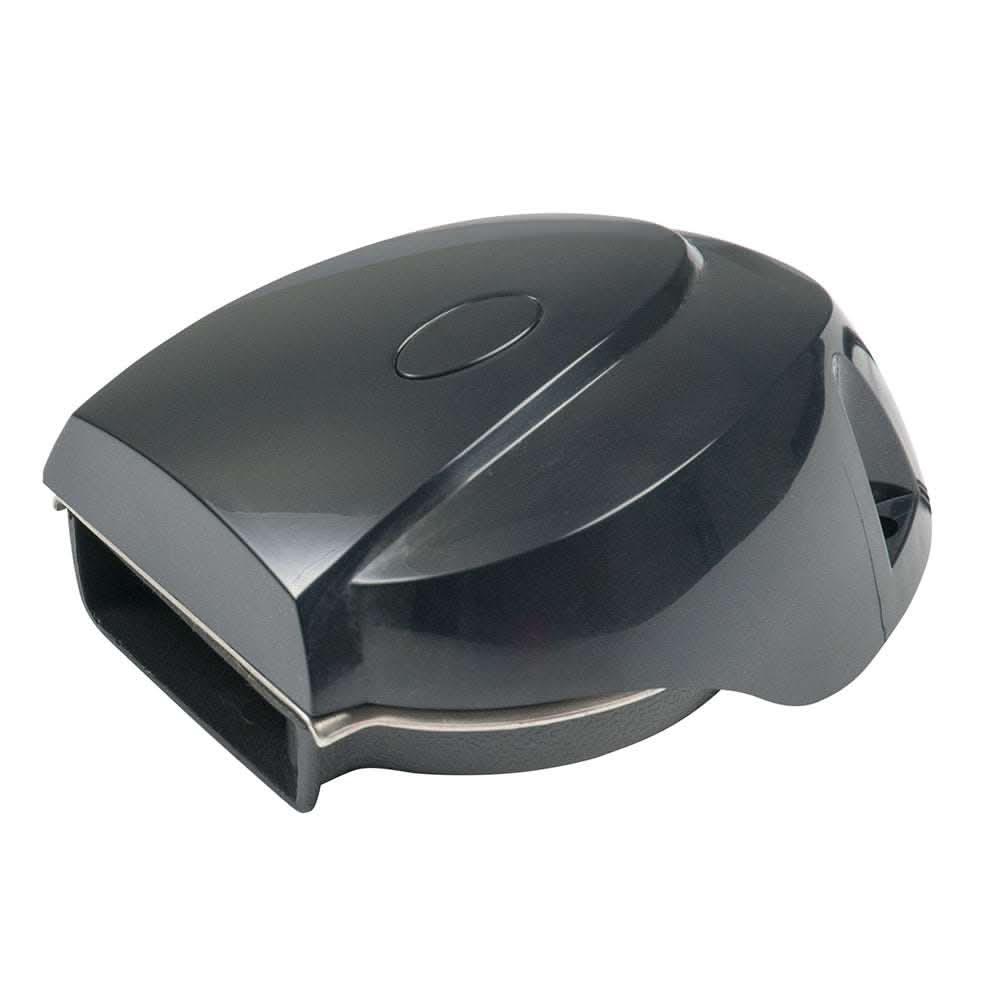 Marinco 12V MiniBlast Compact single horn with black cover and stainless steel diaphragm