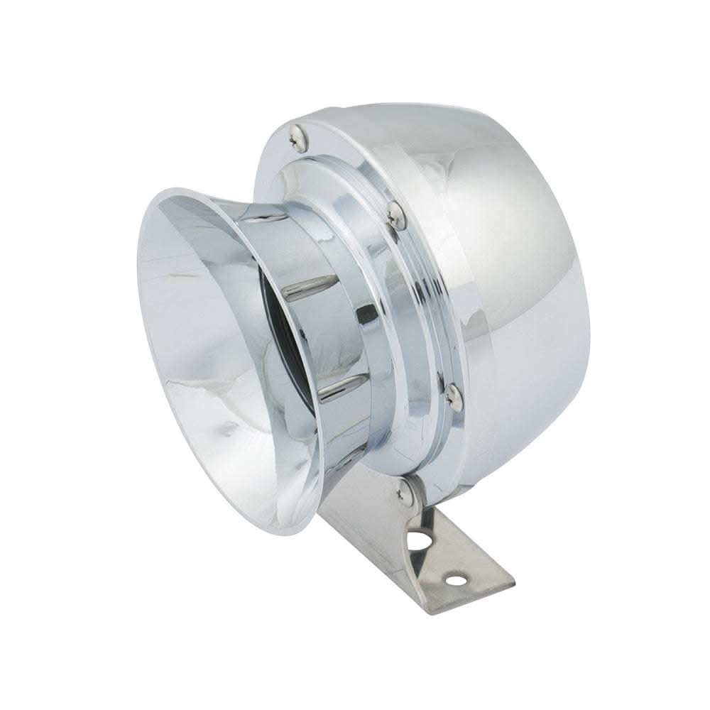 Marinco 12V International Shorty Horn with stainless steel diaphragm and chrome-plated housing
