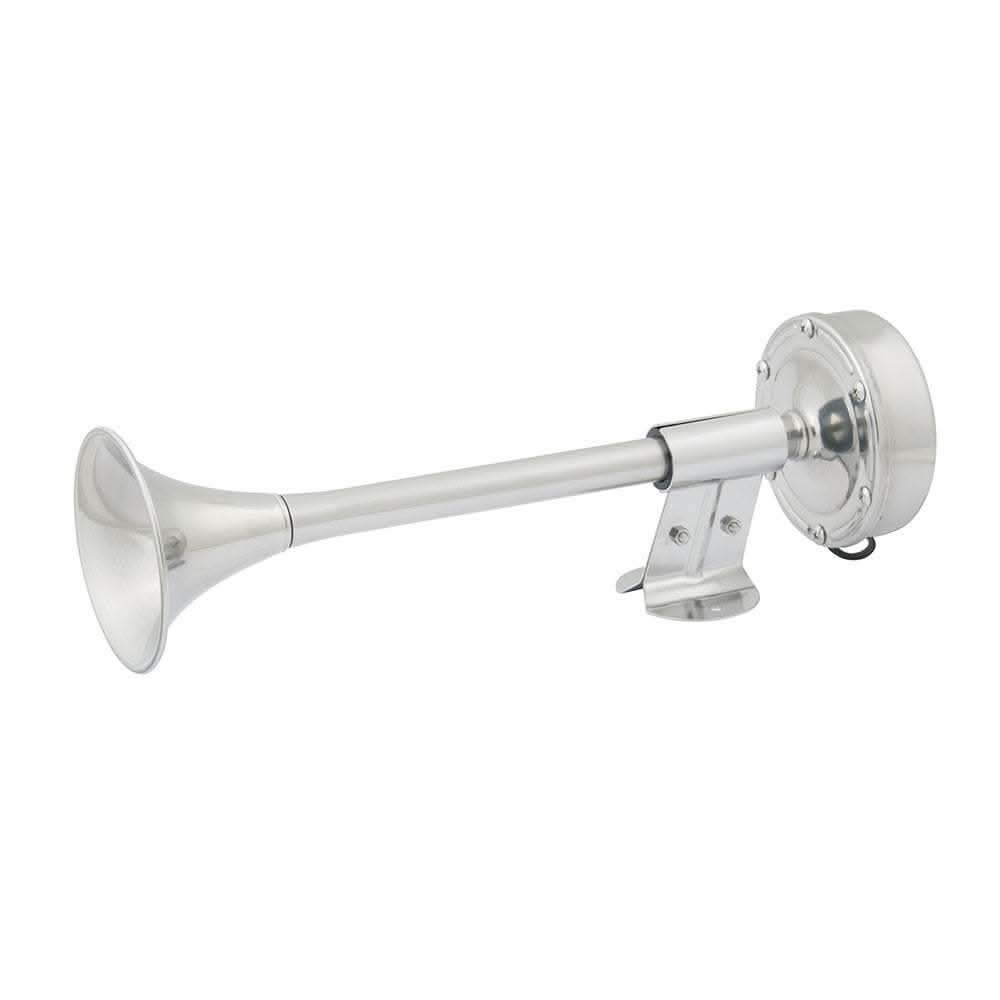 Marinco 12V compact single trumpet electric horn stainless steel design