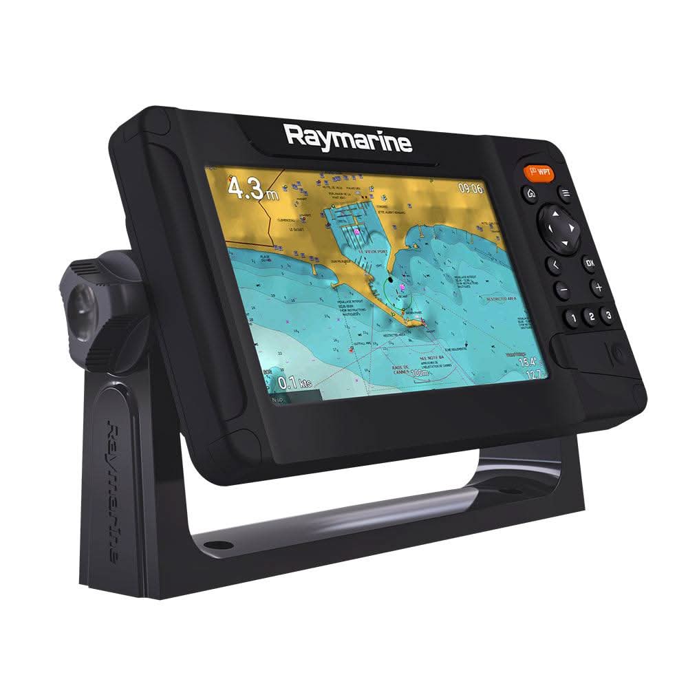 Raymarine Element 7 S Combo High CHIRP marine GPS navigation display without transducer showing nautical chart
