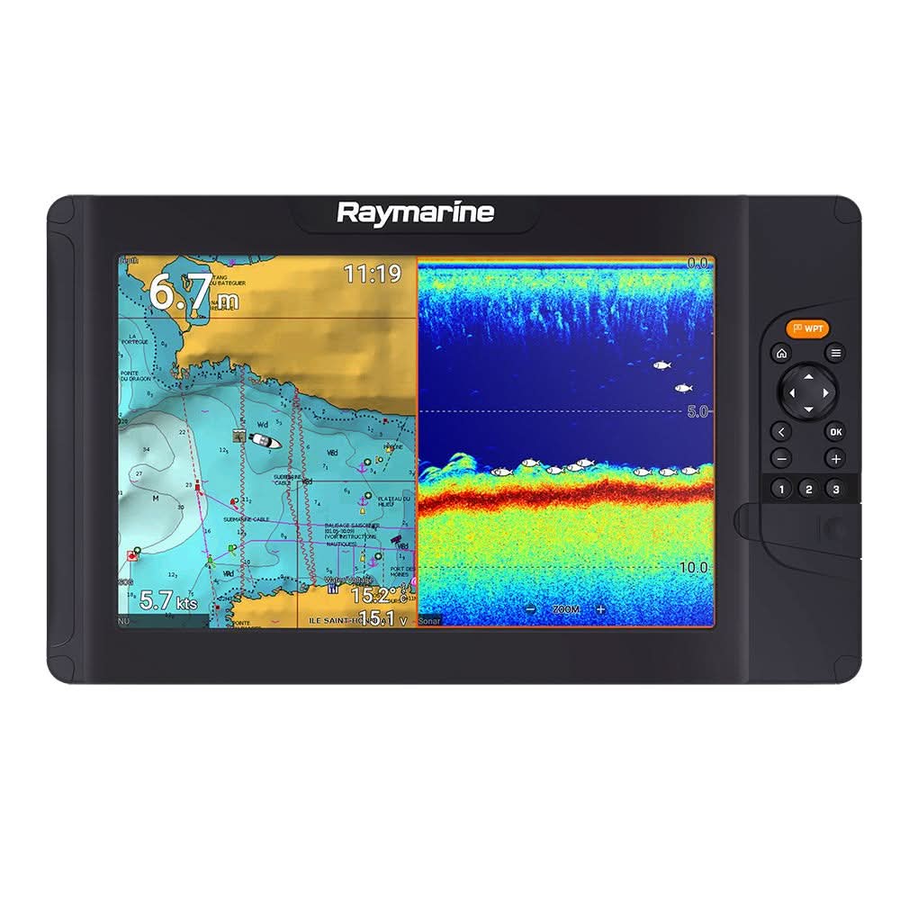 Raymarine Element 12 S Combo High CHIRP chartplotter with GPS navigation and sonar display