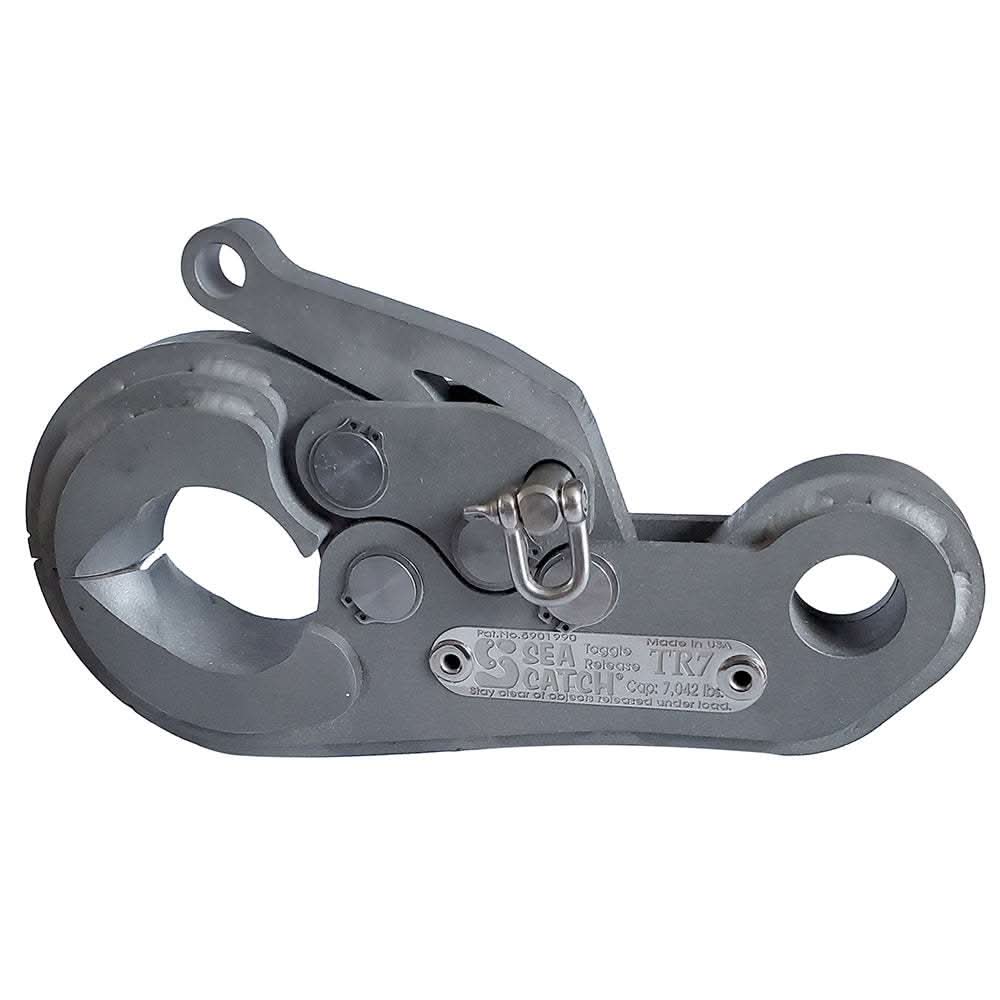 Sea Catch TR7LM large mouth safety pin cable release device in aerospace grade stainless steel