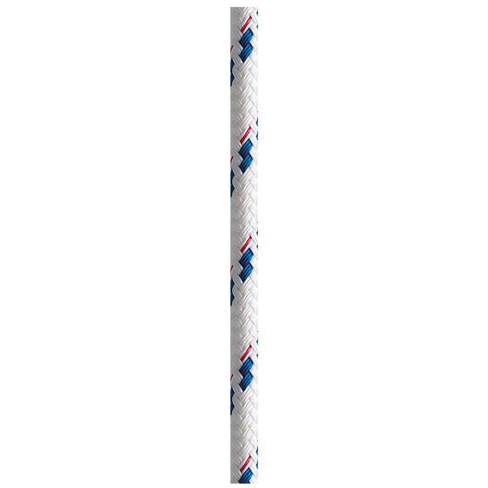 New England Ropes 5/16" x 600' Sta-Set Polyester Cover with Polyester Braided Core - Blue Fleck - C2113-10-00600