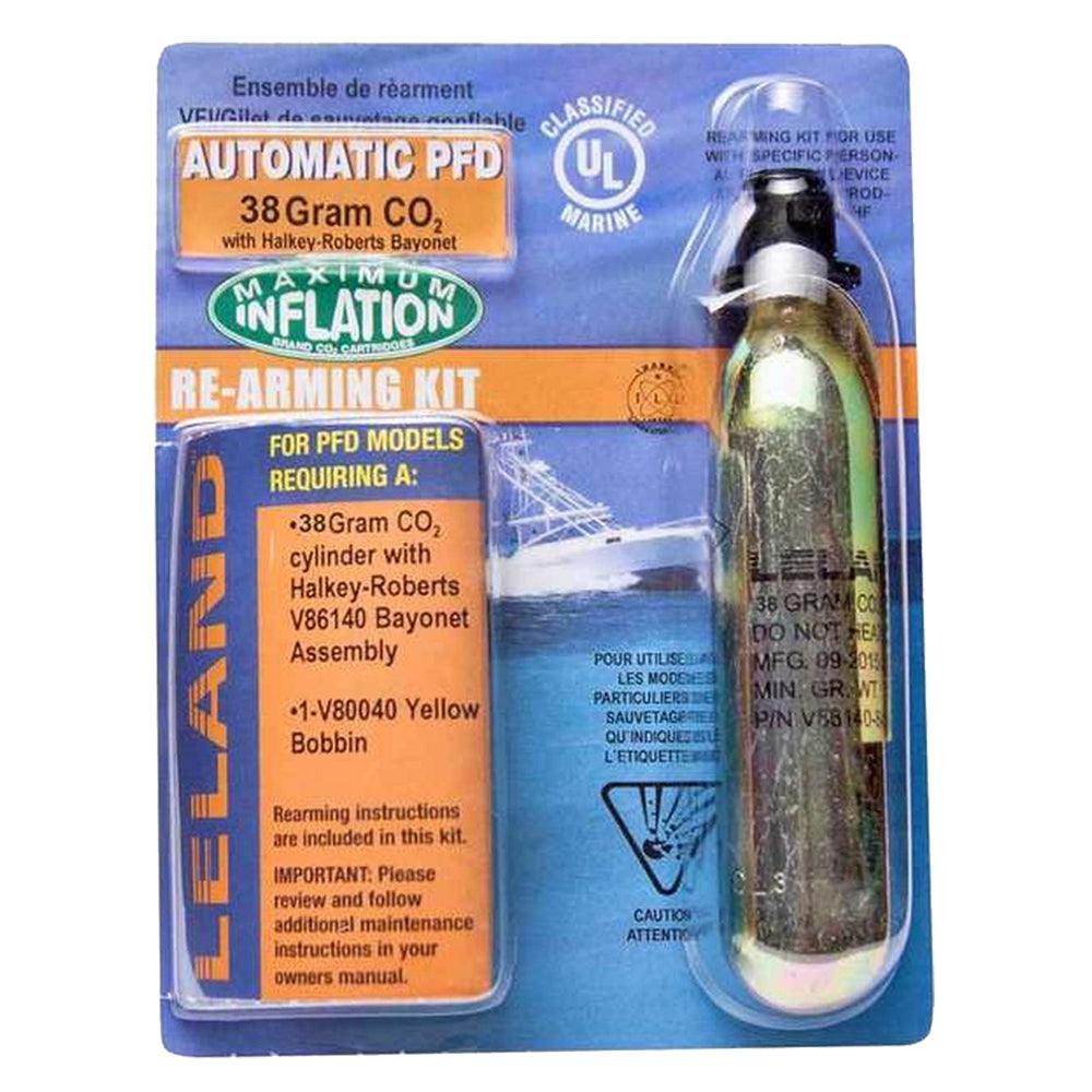 First Watch Re-Arm Pack 38 Gram CO2 automatic inflation cylinder for PFDs, UL Marine certified rearming kit