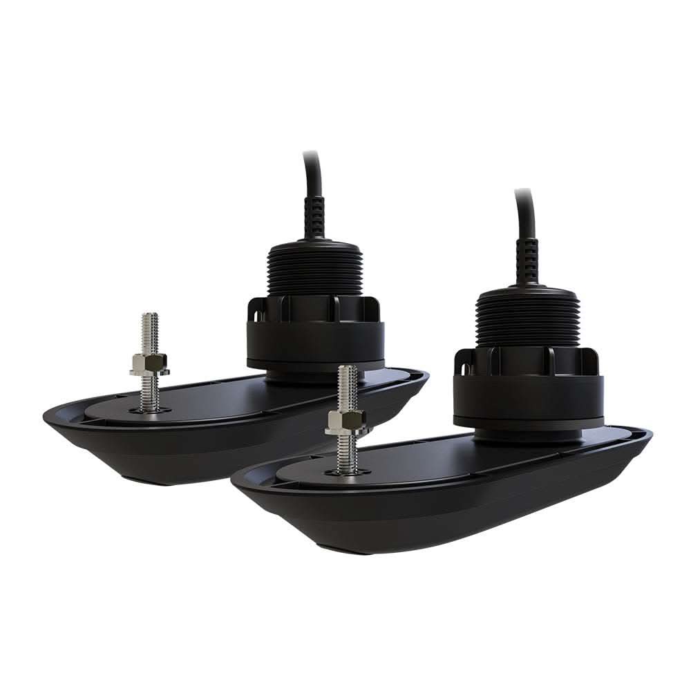 Raymarine RV-312 RealVision 3D nylon thru-hull transducers pair with 12° deadrise for boat sonar