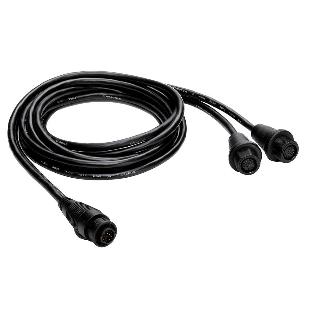 Humminbird 14-M360-2DDI-Y MEGA 360 and 2D MDI 14-pin Y-cable with waterproof connectors for compatible fish finders