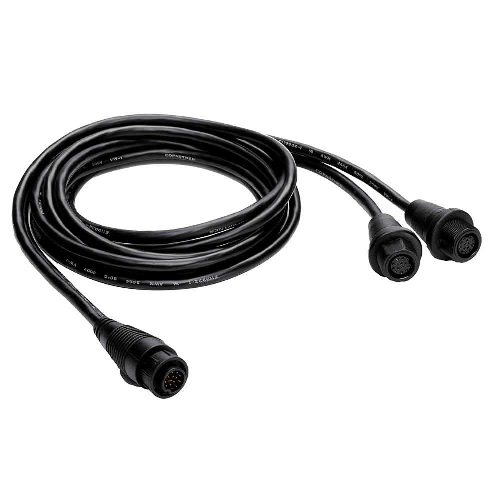 Humminbird 14-M360-2DDI-Y MEGA 360 and 2D MDI 14-pin Y-cable with waterproof connectors for compatible fish finders