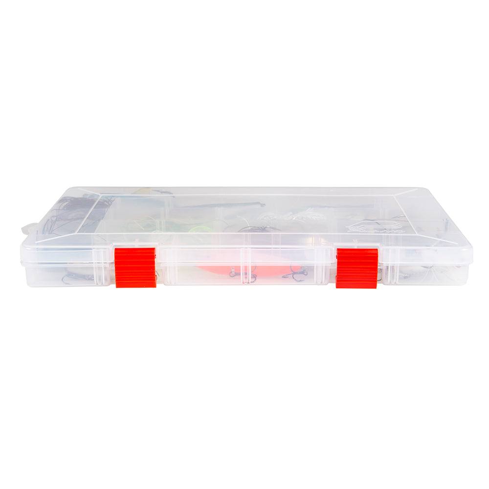 Plano Rustrictor 3700 Thin Stowaway clear tackle box with rust-proof protection and adjustable compartments