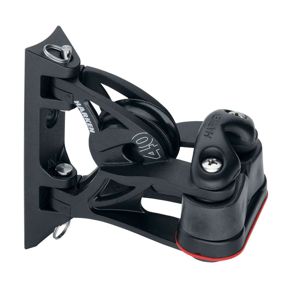 Harken 40mm pivoting lead block with Carbo-Cam cleat for sailing and halyard control
