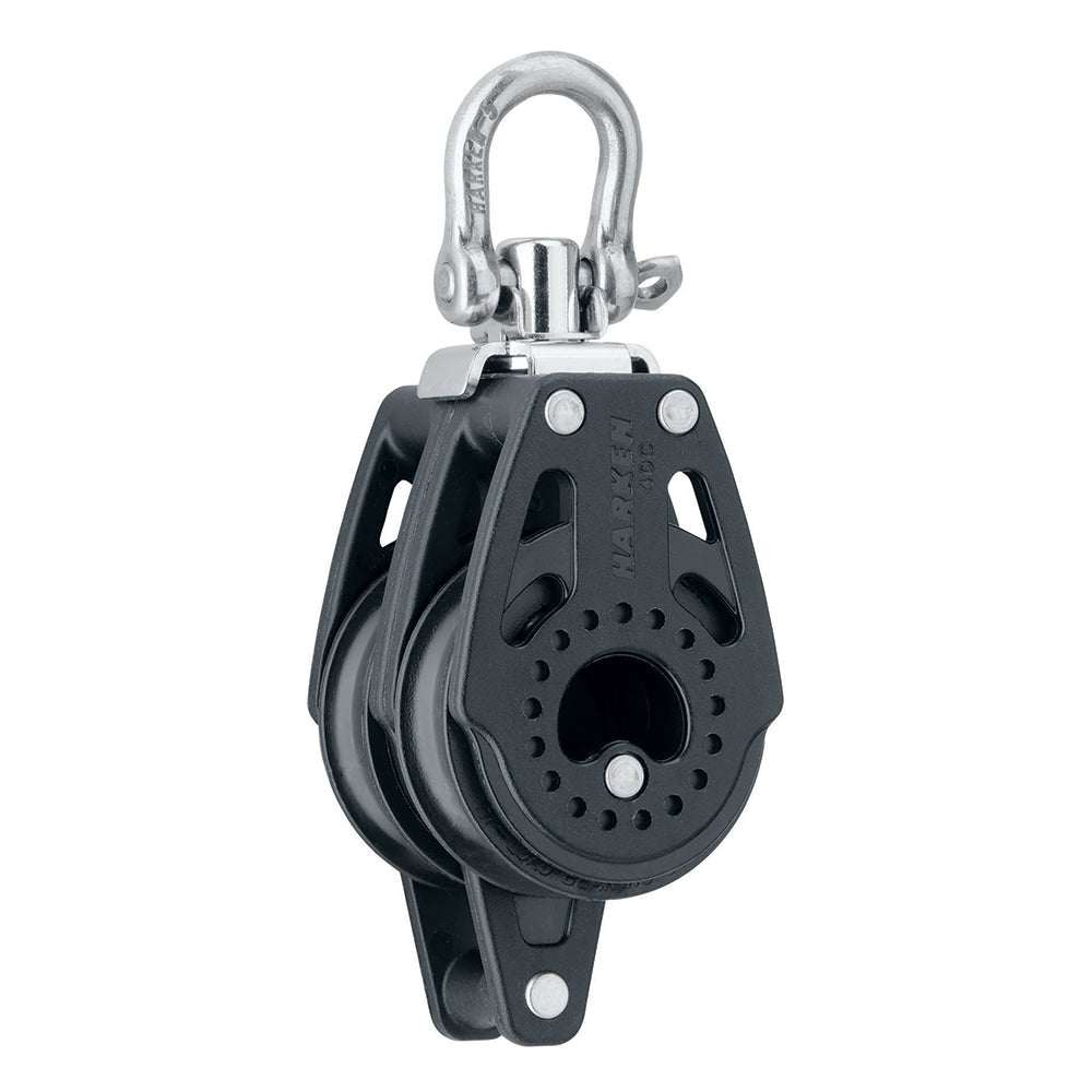 Harken 40mm Carbo Air double swivel block with becket for sailing rigging