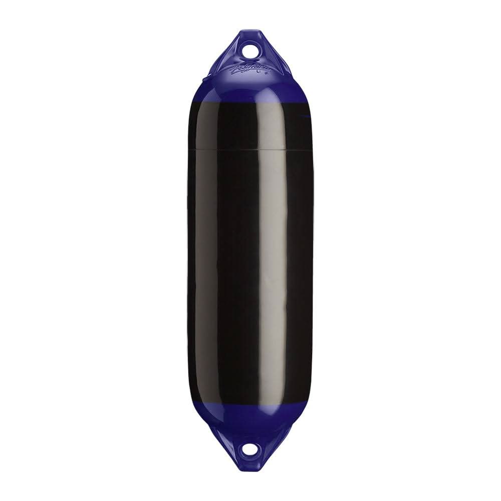 Polyform F-02 black twin eye boat fender 7.5 x 26 inches marine protection