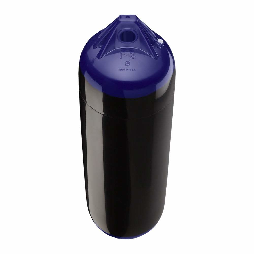 Polyform F-3 twin eye boat fender 8.2 by 30 inch black marine protector