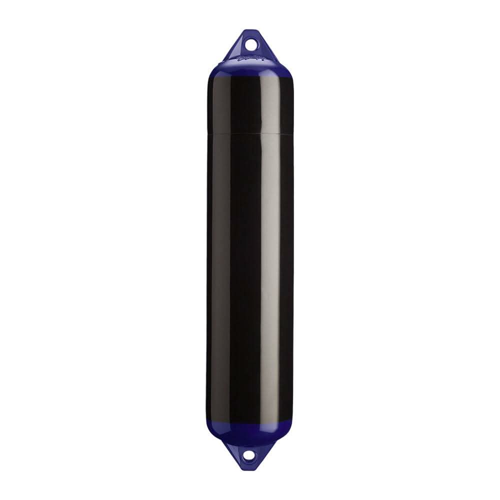 Polyform F-4 black twin eye boat fender 8.5x40.5 inches durable marine protection