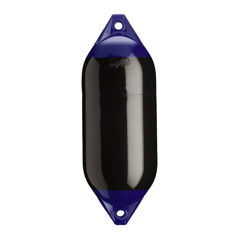 Polyform F-5 black twin eye boat fender 11x30 inches for vessel protection