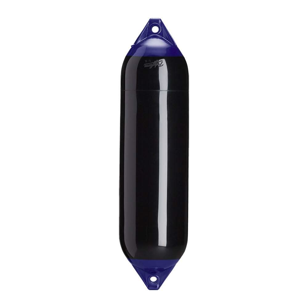 Polyform F-6 Twin Eye Fender 11"x42" black boat protector with twin eye design and reinforced ropeholds