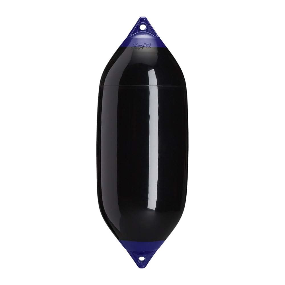 Polyform F-7 black twin eye boat fender 15x41 inches durable marine protection