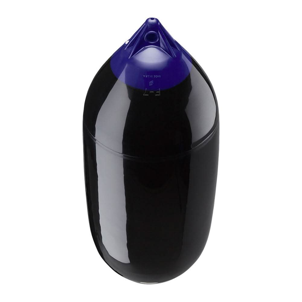 Polyform F-7 black twin eye boat fender 15x41 inches for vessel protection