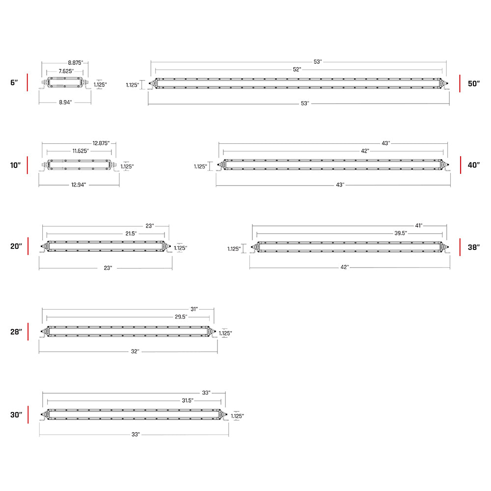 RIGID Industries SR-Series PRO 6" Lightbar - Diffused LED - Black Housing - 906513