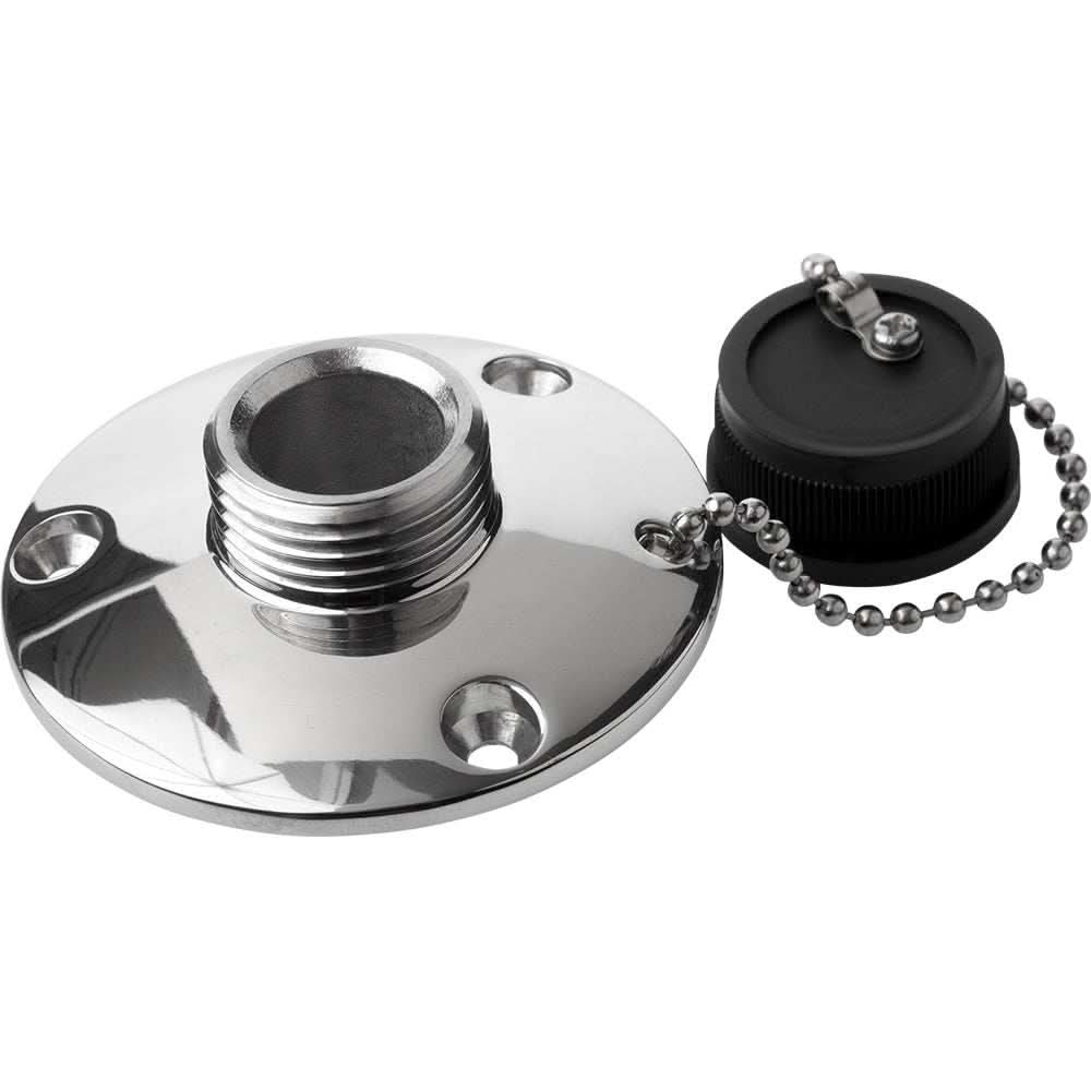 Sea-Dog Washdown Water Outlet 316 stainless steel with hose connector and protective cap