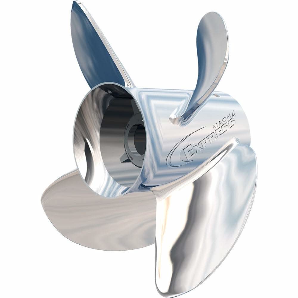 Turning Point Express Mach4 left hand 4-blade stainless steel boat propeller 15.3 x 13 inches