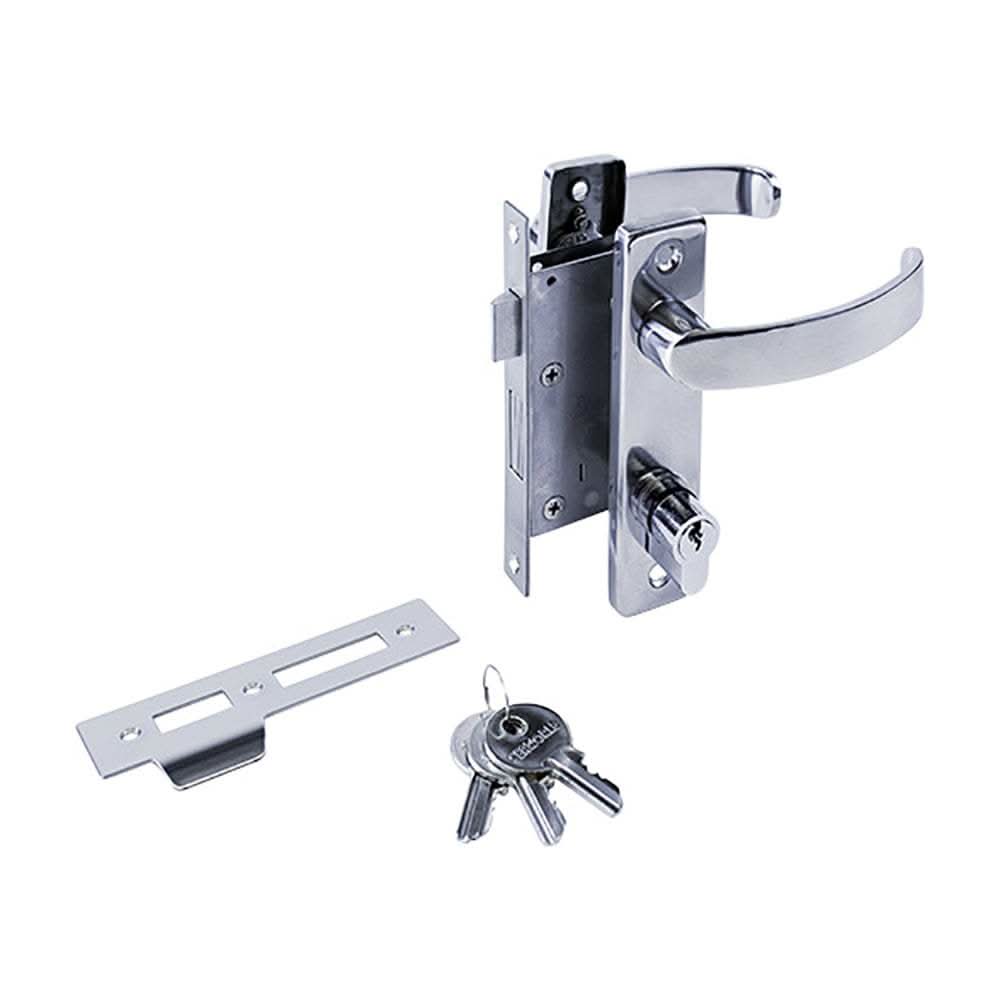 Sea-Dog Door Handle Latch locking mechanism polished 316 stainless steel with keys and strike plate