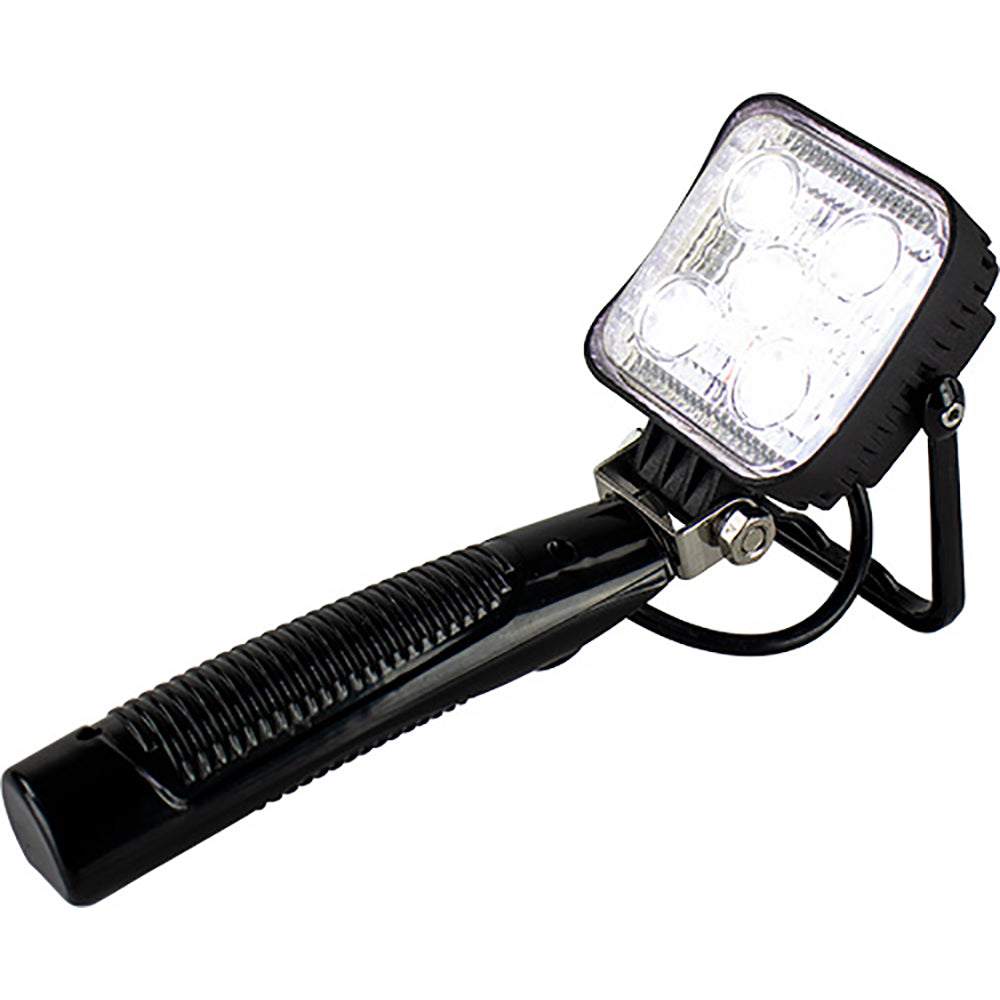 Sea-Dog LED rechargeable handheld flood light with 1200 lumens and adjustable handle in black aluminum housing