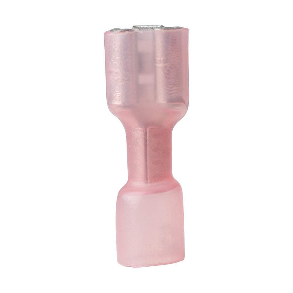 Ancor heat shrink disconnect female terminal 22-18 AWG with .110 tab, pink insulation, 100 piece pack