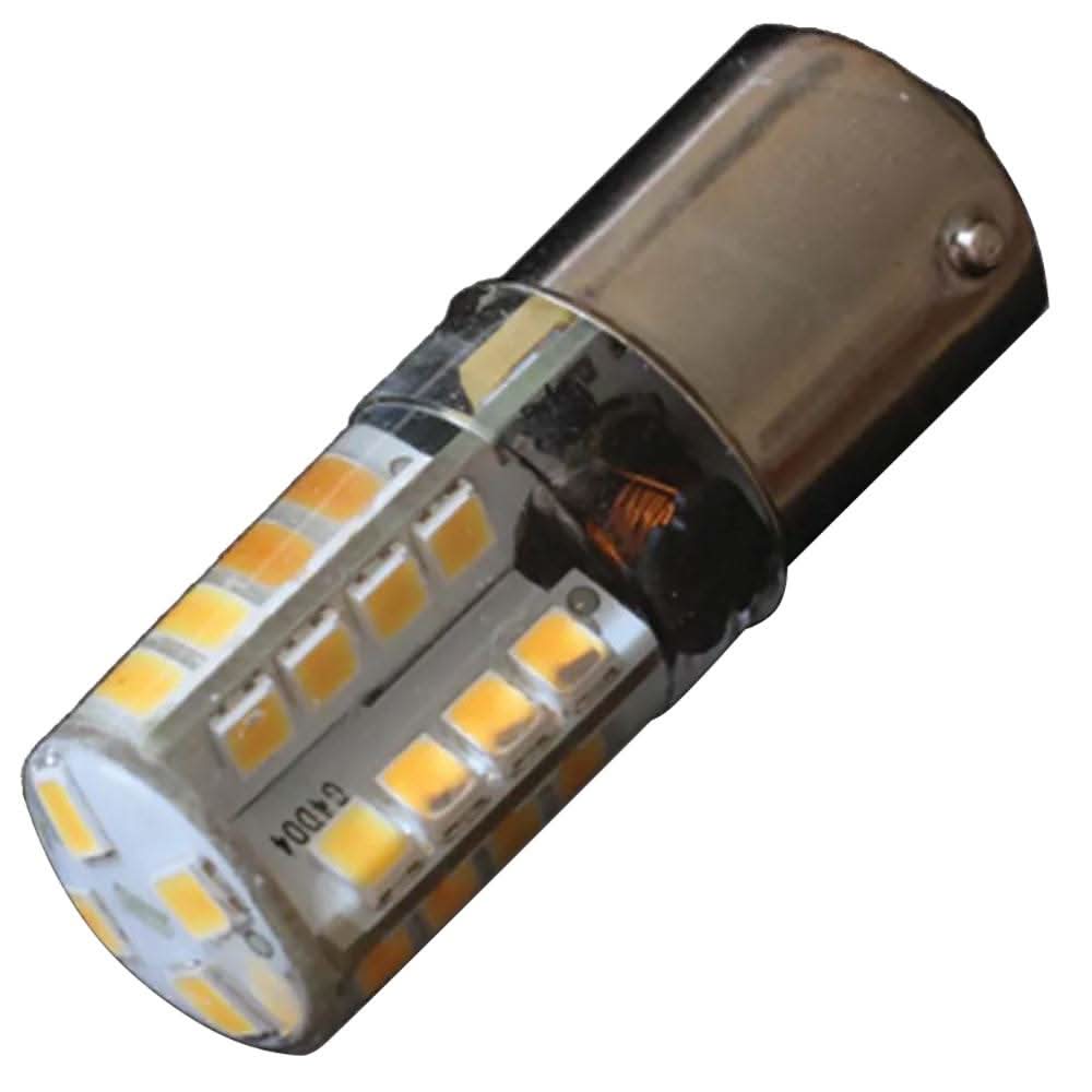 BA15S silicone encapsulated LED light bulb with warm white 190 lumen output
