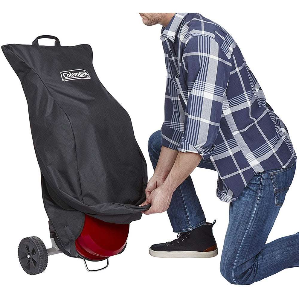 Coleman RoadTrip Rolling Grill Case with wheels and handles for LX Series grills, black weather-resistant protective cover