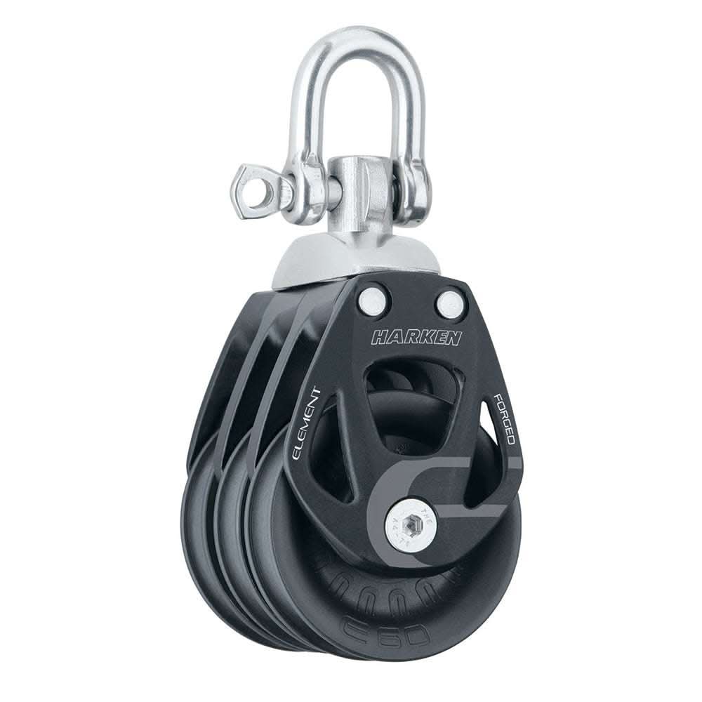 Harken 60mm triple aluminum element block with swivel for sailing rigging and load bearing