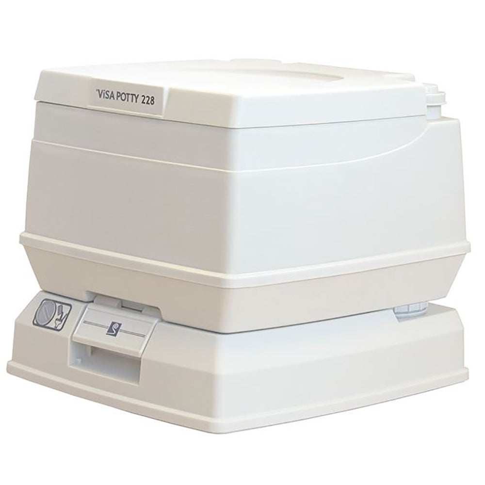 Dock Edge Visa Potty portable 8L flush toilet with durable construction and leak-proof seal