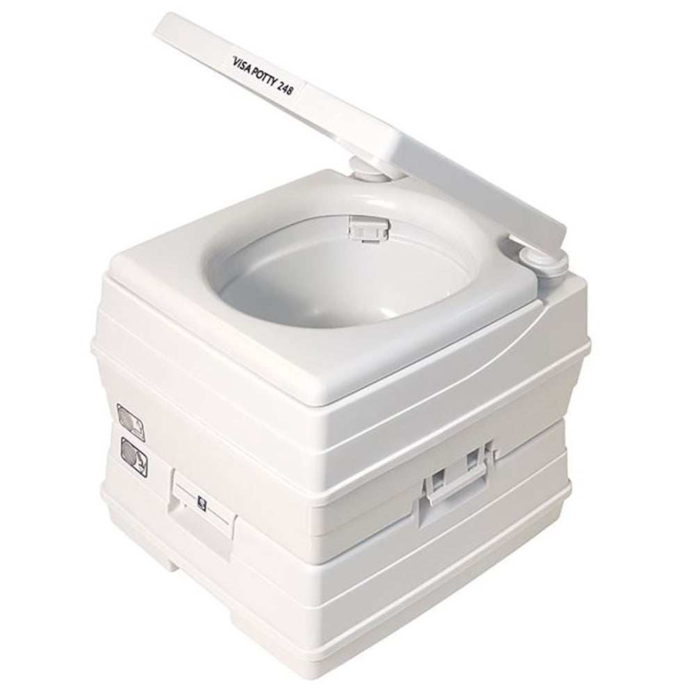 Dock Edge Visa 18L portable flush toilet with durable construction and leak-proof seal