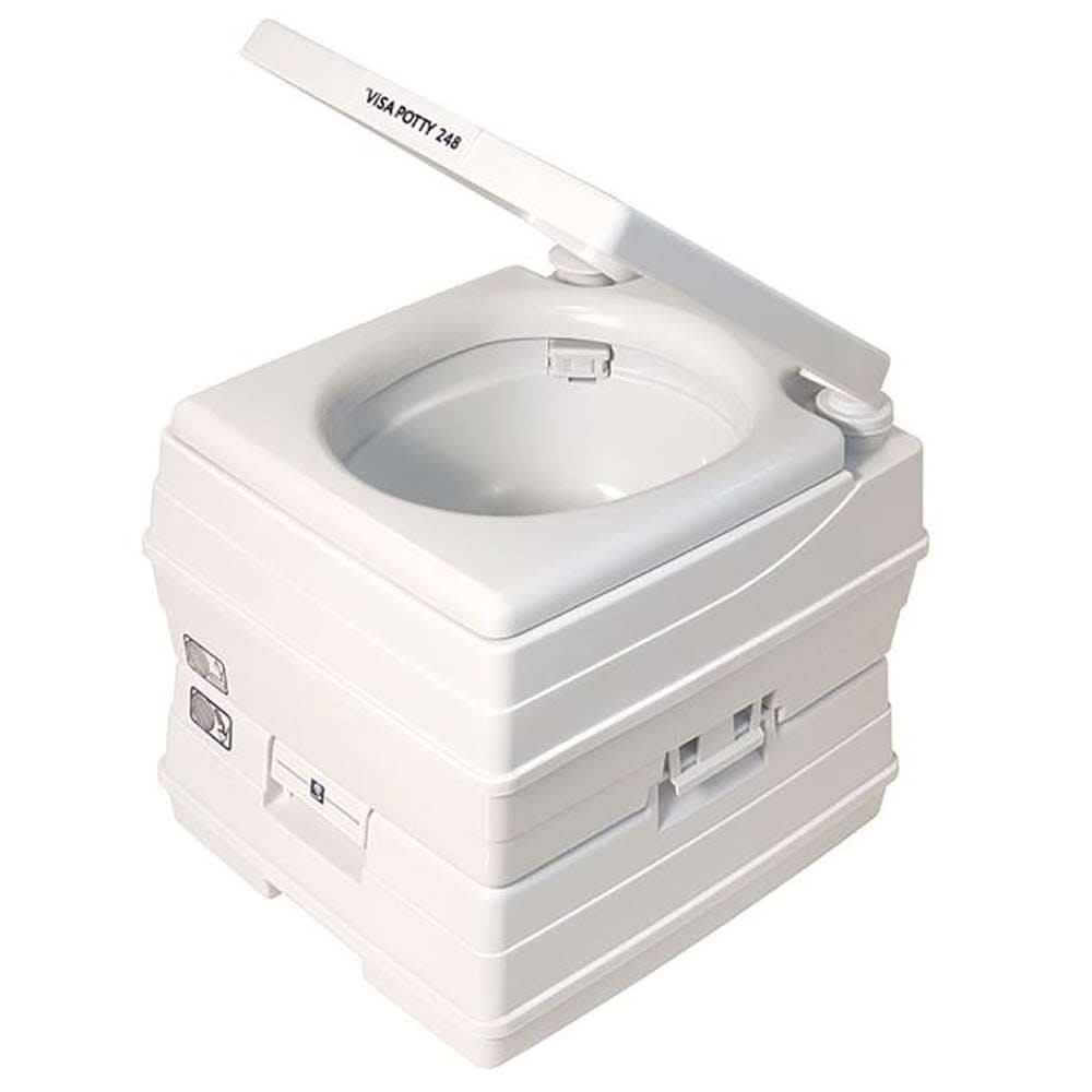 Dock Edge Visa 18L portable flush toilet with durable construction and leak-proof seal