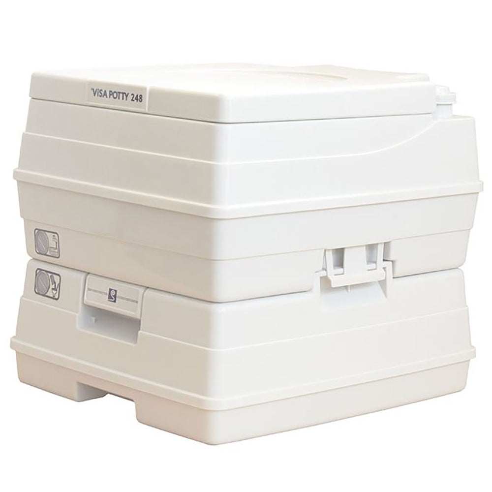 Dock Edge Visa 18L portable flush toilet with durable construction and leak-proof seal