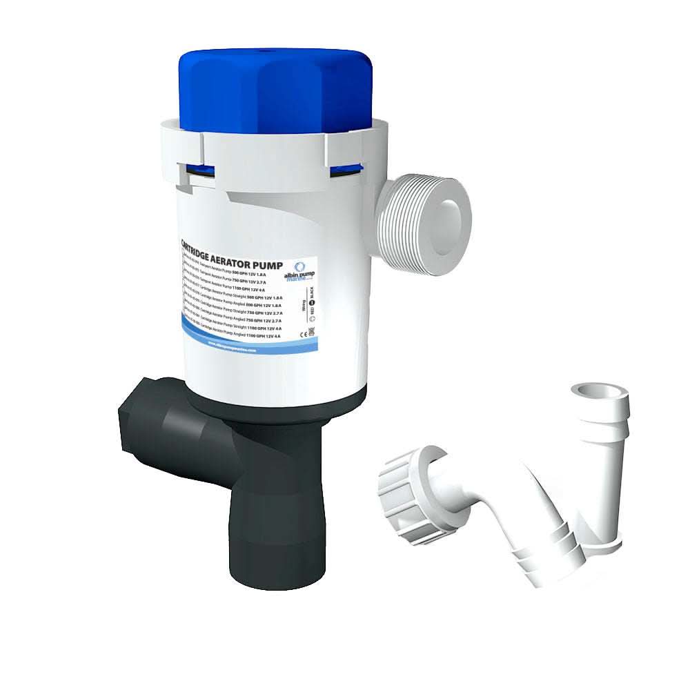 Albin Pump Twinport Aerator Pump 1100 GPH 12V with 29mm port and dual intake design