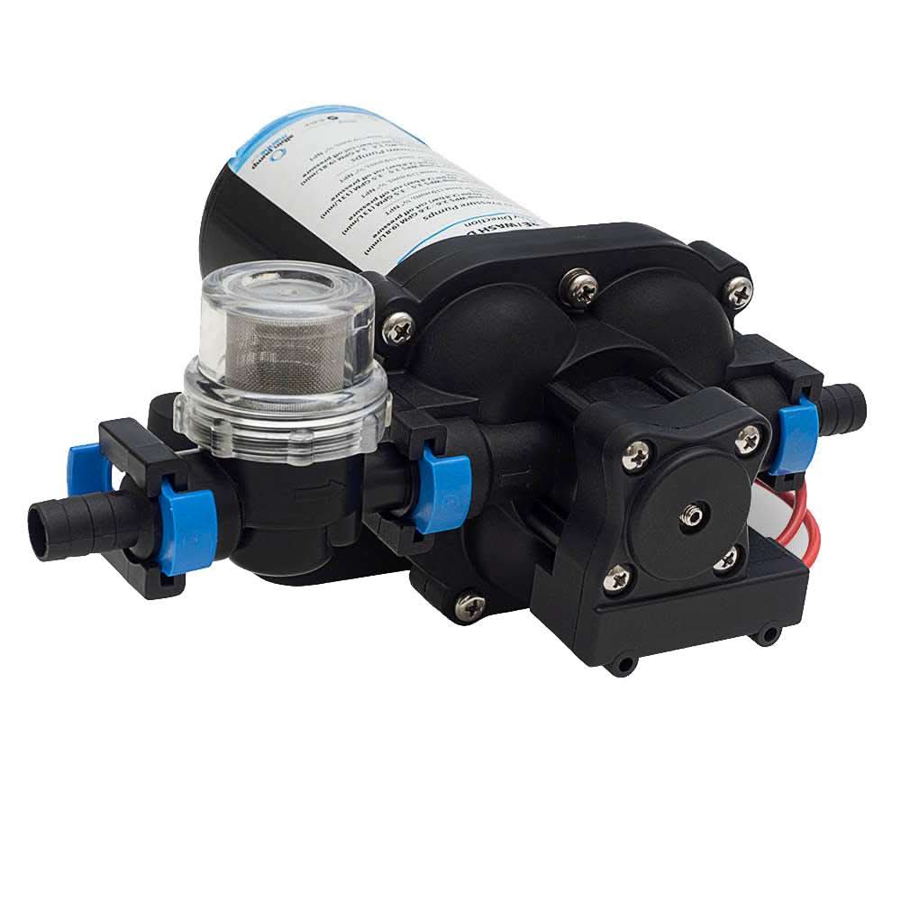 Albin Pump Water Pressure Pump 12V 2.6 GPM with quick connect ports and inlet strainer